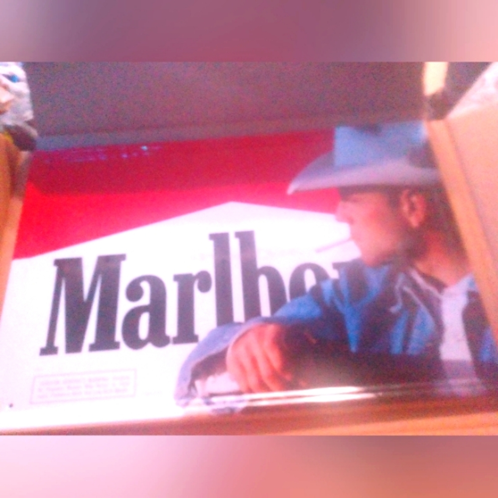 Vintage Marlboro man sign